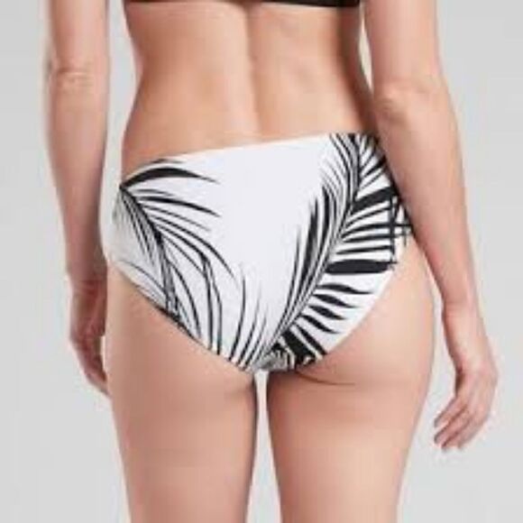 NWT Athleta Retro Palm Black & White Bikini Bottoms - Picture 2 of 8